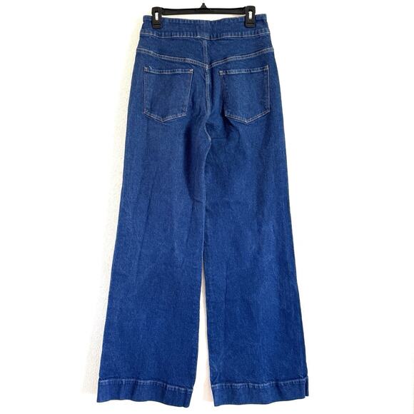 FRAME Denim Women’s Le Hardy High Rise Wide Leg Jeans in Adele - Picture 2 of 13